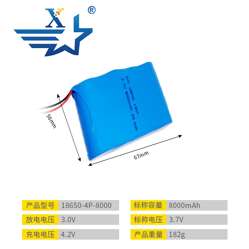 18650-4P-8000mAh